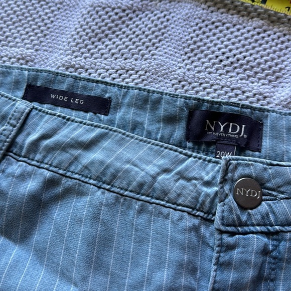 NYDJ NWT Teresa Wide Leg Summer Stripe Placket Pants - Picture 6 of 12